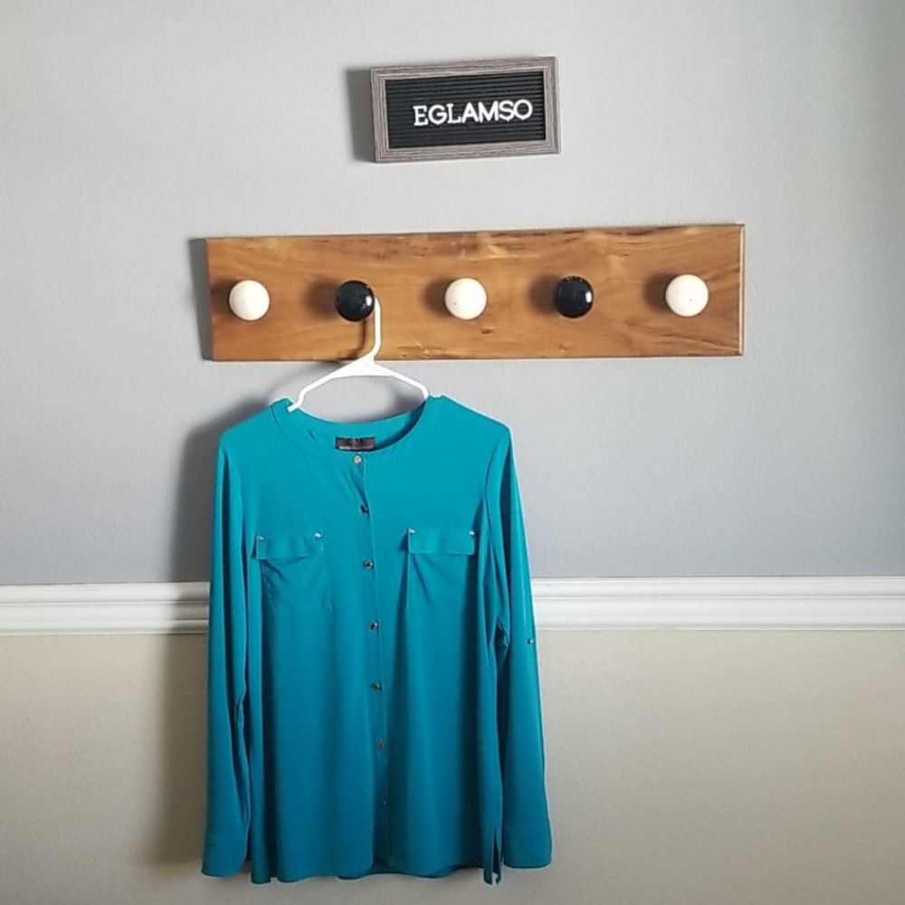 🛍  Dana Buchman Button Down Office/Dress Blouse